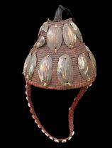 Lega Hat with Shell Adornment MW63 - D.R. Congo